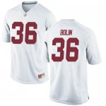 Men's Alabama Crimson Tide #36 Bret Bolin White Game NCAA College Football Jersey 2403KXLR5